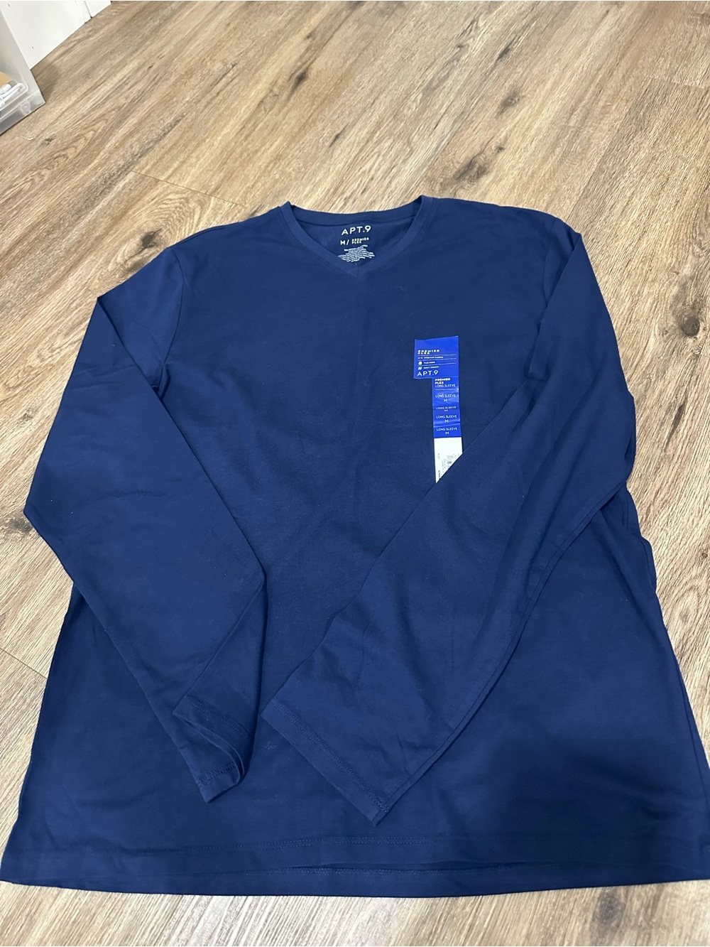 Apt. 9 Men's Long-Sleeve Crewneck Shirt - Navy Blue